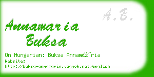 annamaria buksa business card